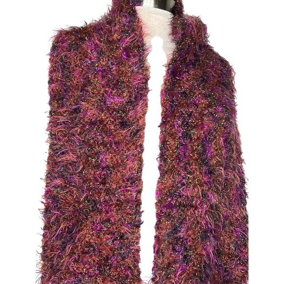 Three scarf set 1 maroon stretch soft knit 2 marbled black white gray 3 white - Picture 3 of 15